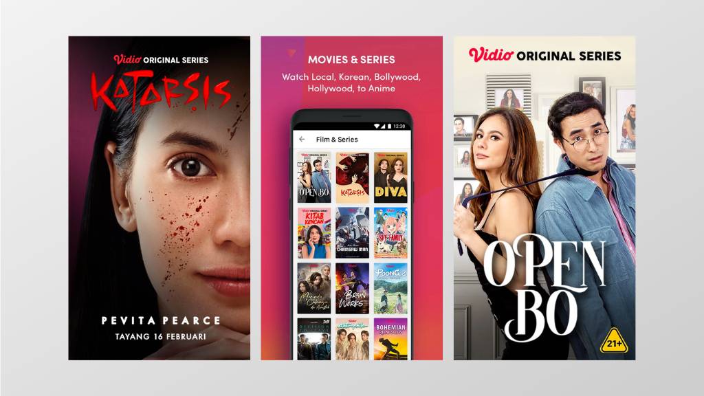 Vidio Aplikasi Nonton Film Bioskop Legal di HP Android