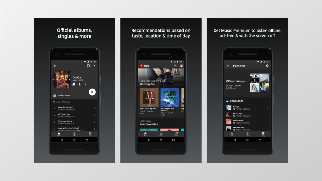 YouTube Music di HP Android iOS