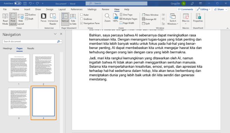 Hapus Halaman di Akhir Kosong Ms Word