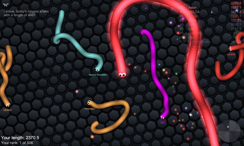 Slither.io Game Cacing Populer Gratis dan Online