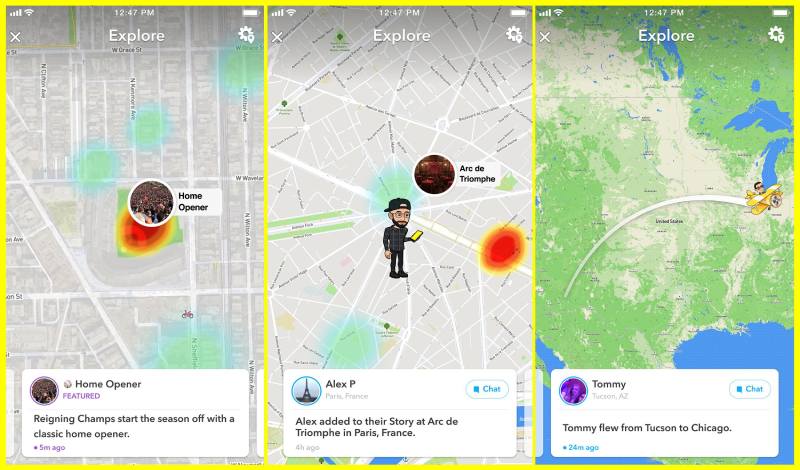 Snap Map dari Snapchat Fitur Sejenis Mirip Zenly