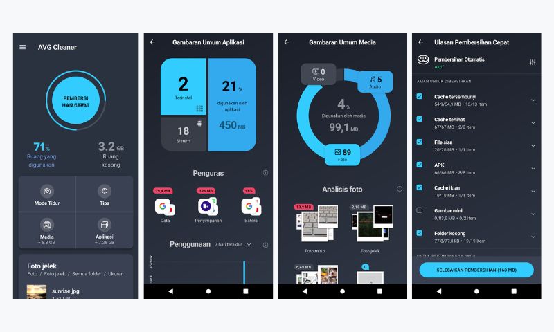 AVG Cleaner Aplikasi Pembersih Sampah Otomatis Android