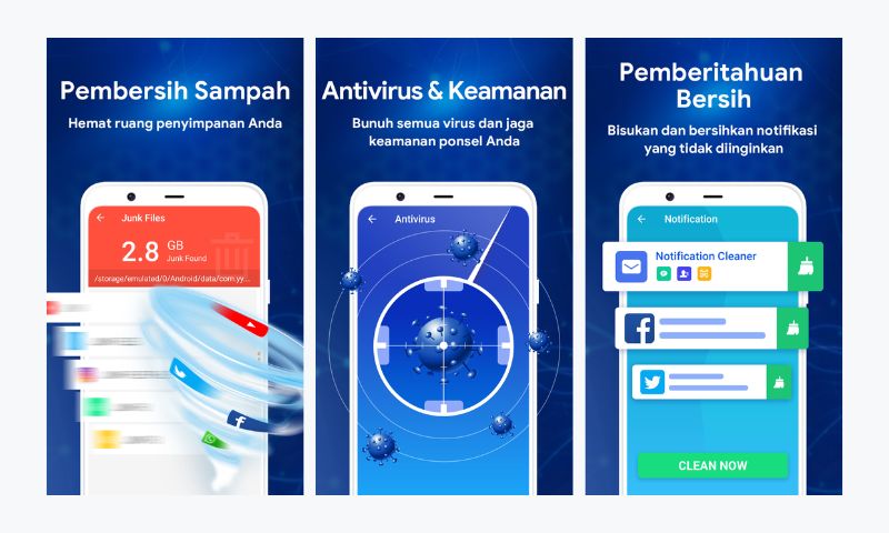 Phone Clean Aplikasi Pembersih Virus dan File Sampah di Android Terbaik