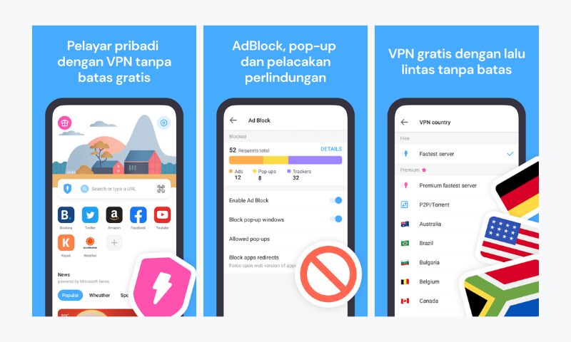 Aloha Browser VPN private Anti Blokir Terbaik 2023