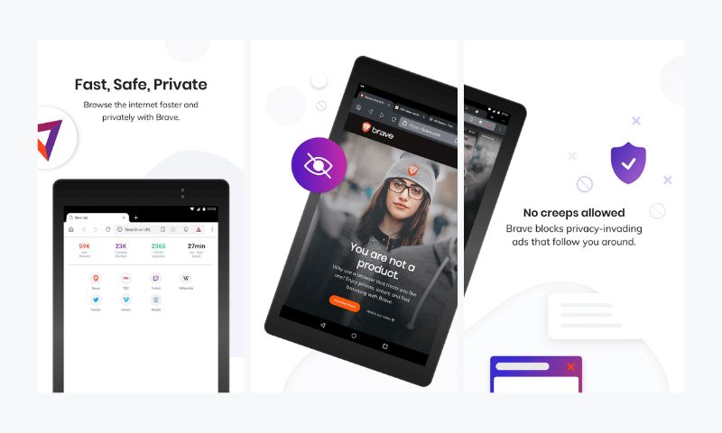 Brave Private Web Browser Tanpa Iklan VPN Gratis Cepat Android