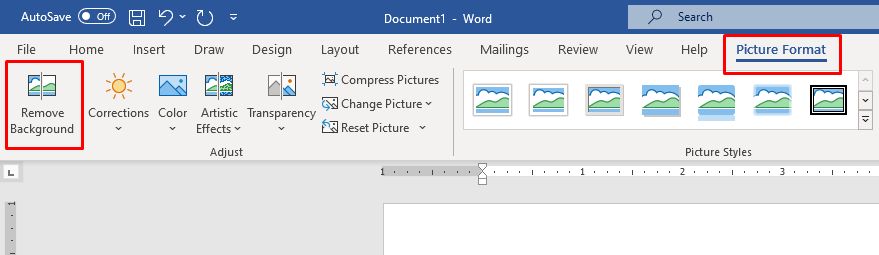 Menu Format Picture Remove Background di Ms Word Terbaru