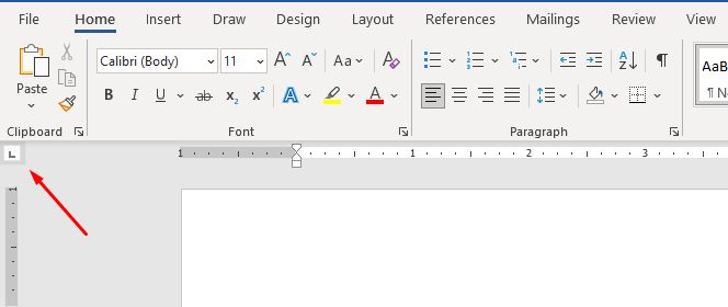 Menu Left Tab Stop di Word