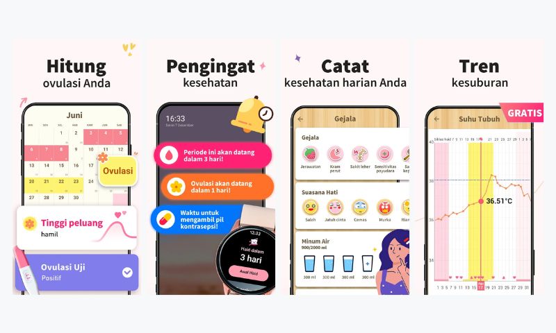 Aplikasi Kalender Menstruasi Terbaik di HP Android iOS