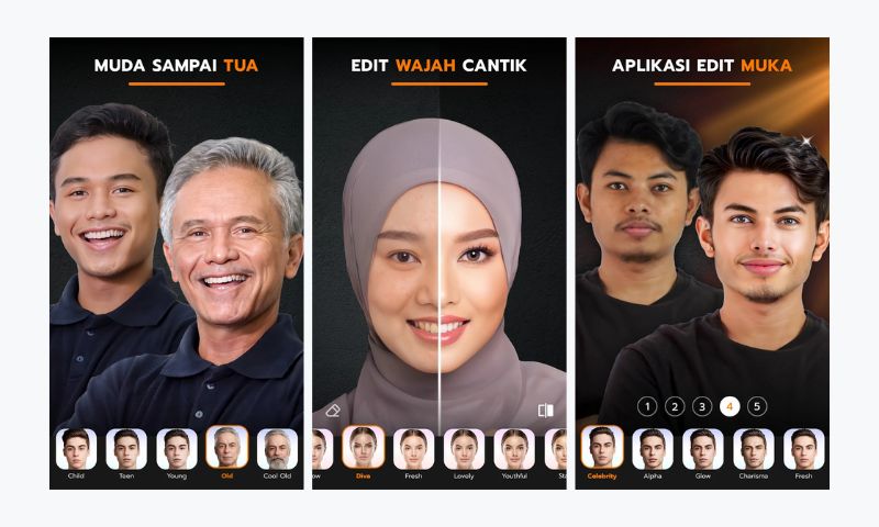 FaceLab Aplikasi Edit Wajah Usia Muda jadi Tua di iPhone Android Gratis