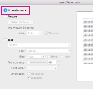 No Watermark di Word MacOS