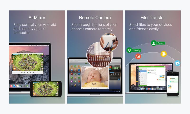 AirDroid aplikasi file transfer dan screen mirroring hp ke pc di android ios