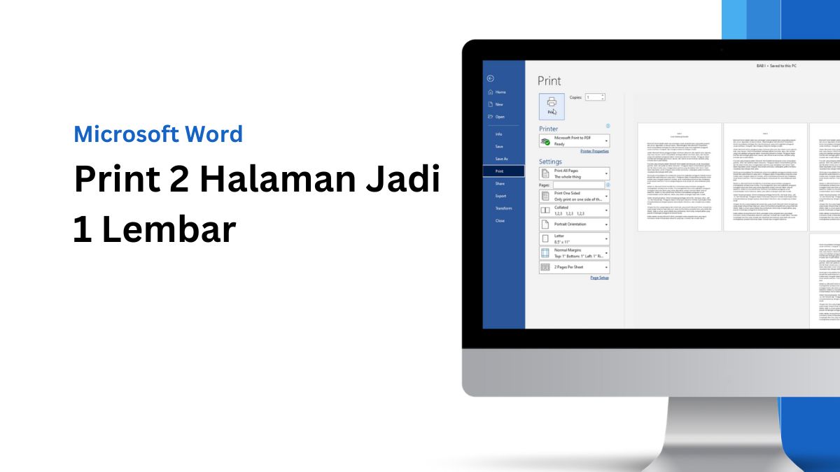 Cara Print 2 Halaman Menjadi 1 Lembar di Microsoft Word Terbaru