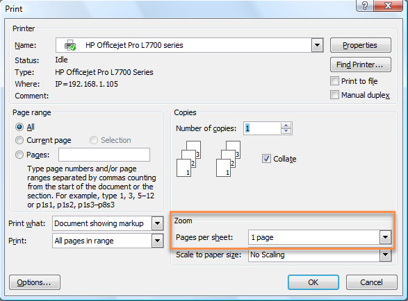 Cara print 2 halaman jadi 1 kertas Word 2007