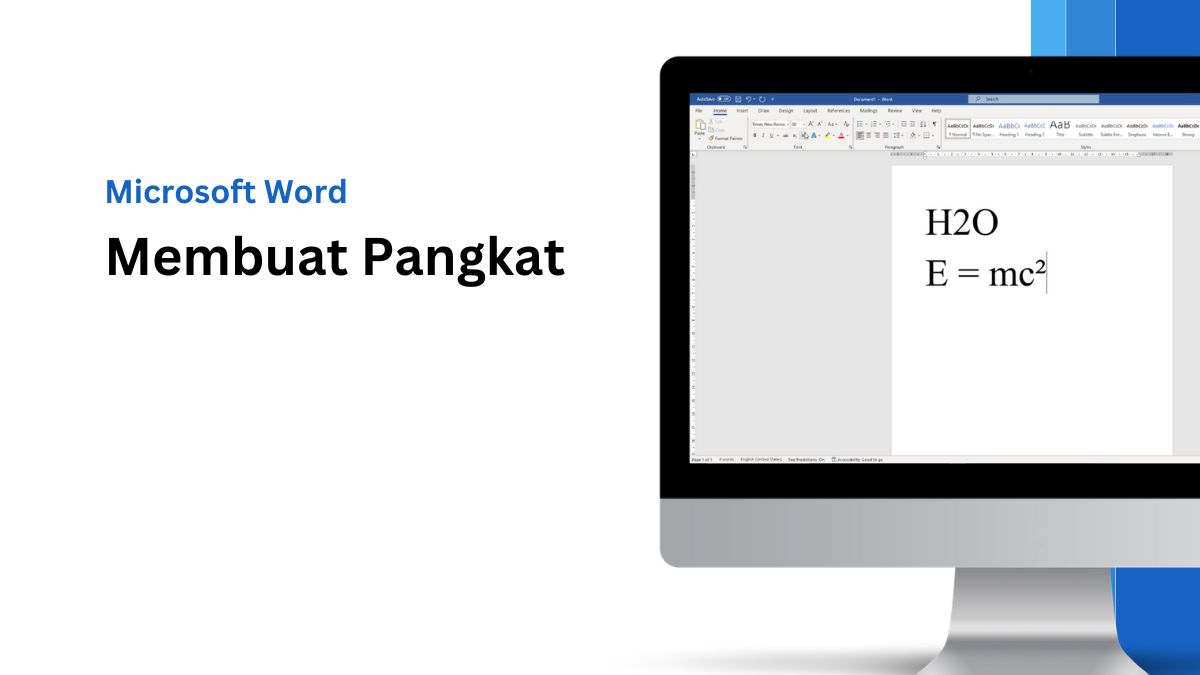 Cara Membuat Pangkat Atas Bawah Kuadrat 2 di Word