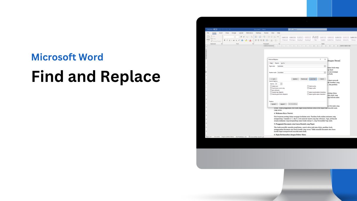 Cara Menemukan dan Mengganti Kata yang Salah di Word