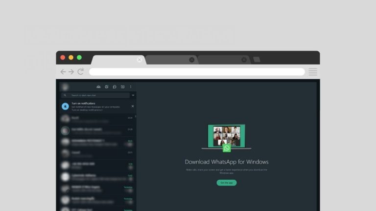 Cara Membuat Blur Chat WhatsApp Web di Laptop dan Komputer